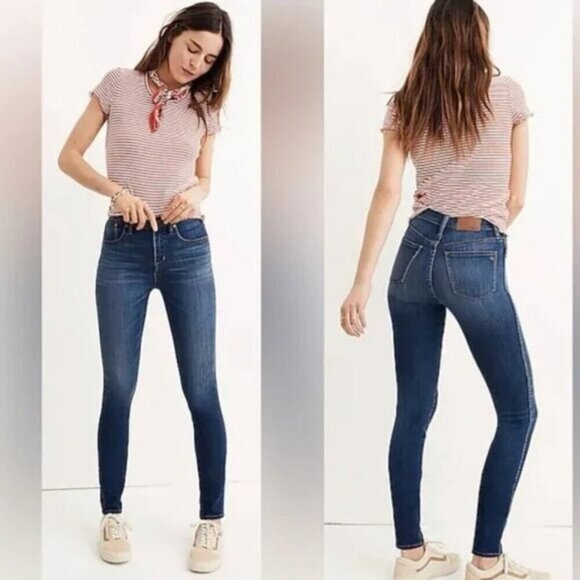 NWT MADEWELL 10" High-Rise Skinny Jeans Danny Wash Womens Size 23 Tall - Picture 1 of 7